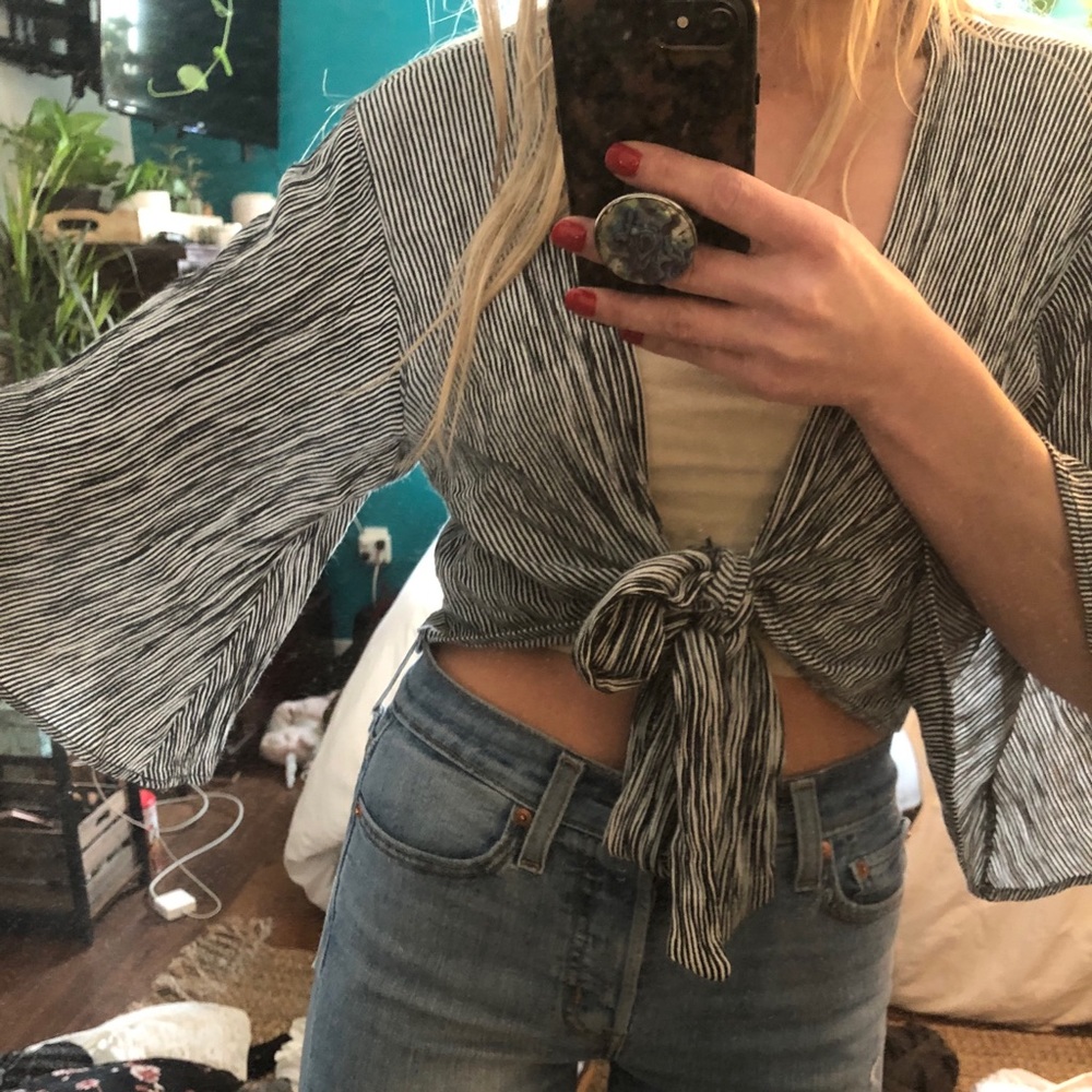Light wear crop kimono